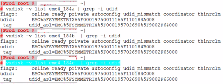 How to clear UDID mismatch in VCS Cluster(online thinrclm udid_mismatch)?